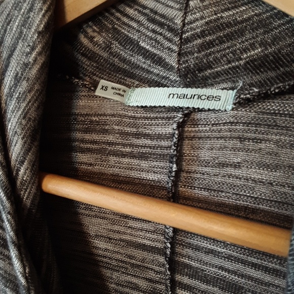 Maurices Grey Marled Moto Zip Sweater Jacket XS - Picture 5 of 6